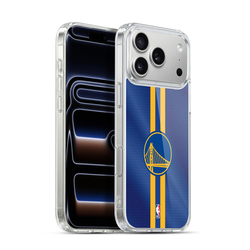 NBA Golden State Warriors Stripes Soft Gel Case for Apple iPhone 17 Pro Max