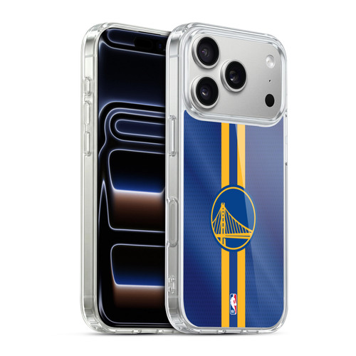 NBA Golden State Warriors Stripes Soft Gel Case for Apple iPhone 17 Pro