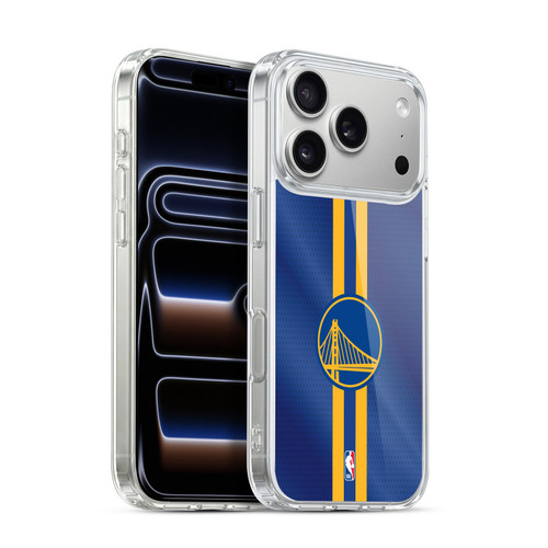 NBA Golden State Warriors Stripes Soft Gel Case for Apple iPhone 17 Pro