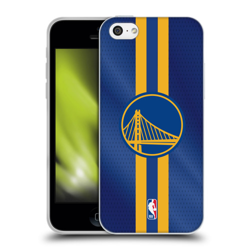 NBA Golden State Warriors Stripes Soft Gel Case for Apple iPhone 5c