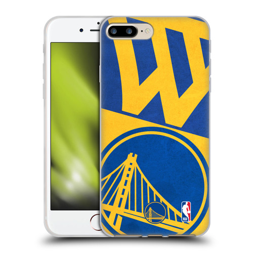 NBA Golden State Warriors Half Oversized Soft Gel Case for Apple iPhone 7 Plus / iPhone 8 Plus & MagSafe