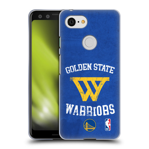 NBA Golden State Warriors Distressed Soft Gel Case for Google Pixel 3