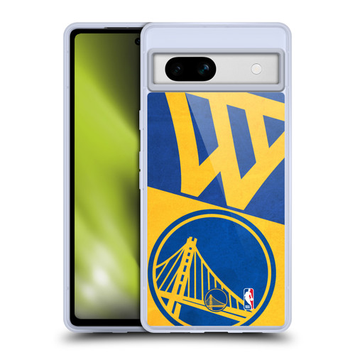 NBA Golden State Warriors Half Oversized Soft Gel Case for Google Pixel 7a