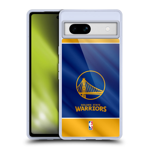 NBA Golden State Warriors Horizontal Banner Soft Gel Case for Google Pixel 7a