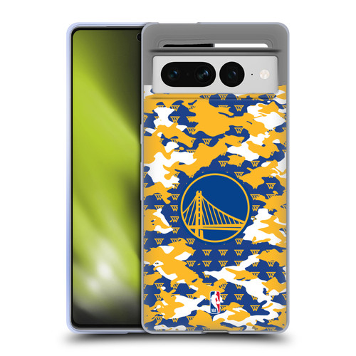 NBA Golden State Warriors Camouflage Soft Gel Case for Google Pixel 7 Pro