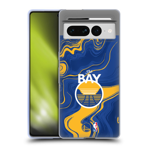 NBA Golden State Warriors Marble Agates Soft Gel Case for Google Pixel 7 Pro