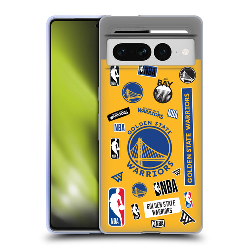 NBA Golden State Warriors Sticker Collage Soft Gel Case for Google Pixel 7 Pro