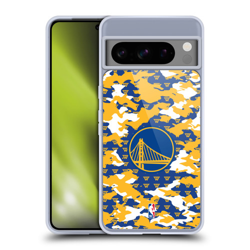 NBA Golden State Warriors Camouflage Soft Gel Case for Google Pixel 8 Pro