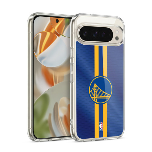 NBA Golden State Warriors Stripes Soft Gel Case for Google Pixel 9 / Pixel 9 Pro