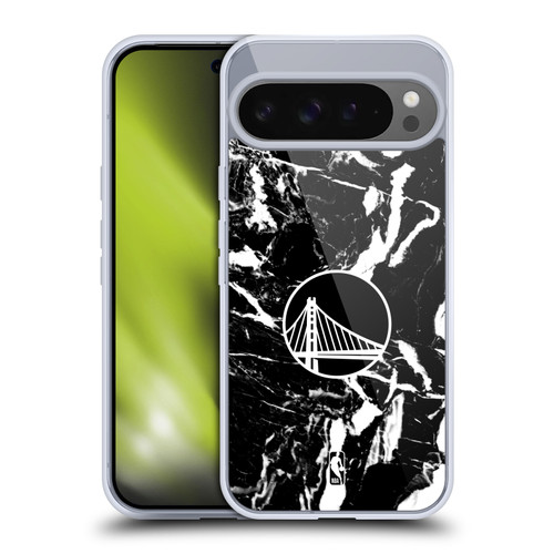 NBA Golden State Warriors Black Marble Soft Gel Case for Google Pixel 9 Pro XL
