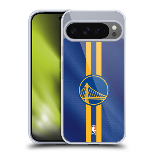 NBA Golden State Warriors Stripes Soft Gel Case for Google Pixel 9 Pro XL