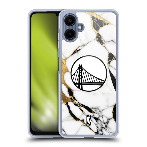 NBA Golden State Warriors White Marble Soft Gel Case for Samsung Galaxy A06 4G