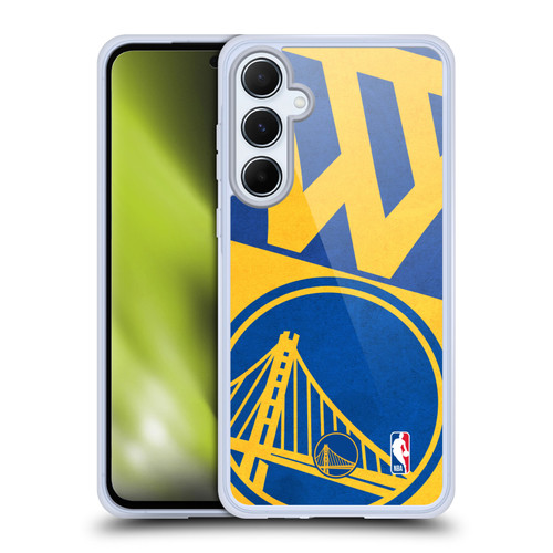 NBA Golden State Warriors Half Oversized Soft Gel Case for Samsung Galaxy A55 5G