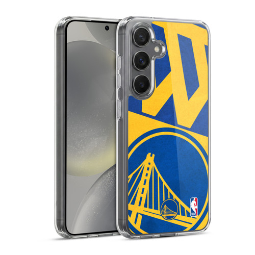NBA Golden State Warriors Half Oversized Soft Gel Case for Samsung Galaxy S24 5G & MagSafe