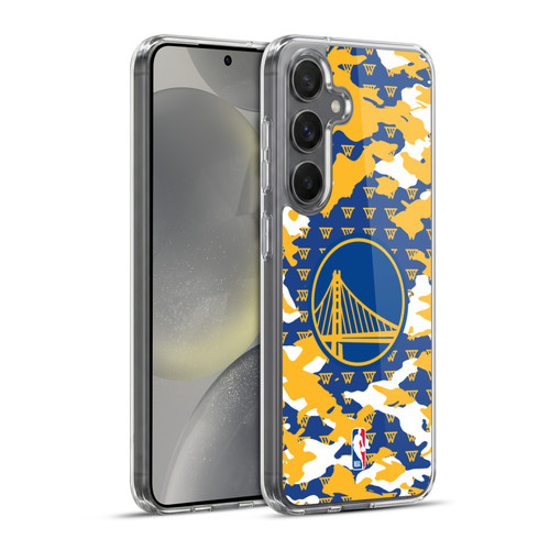 NBA Golden State Warriors Camouflage Soft Gel Case for Samsung Galaxy S24+ 5G & MagSafe