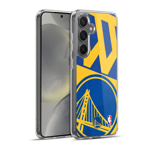 NBA Golden State Warriors Half Oversized Soft Gel Case for Samsung Galaxy S24+ 5G & MagSafe