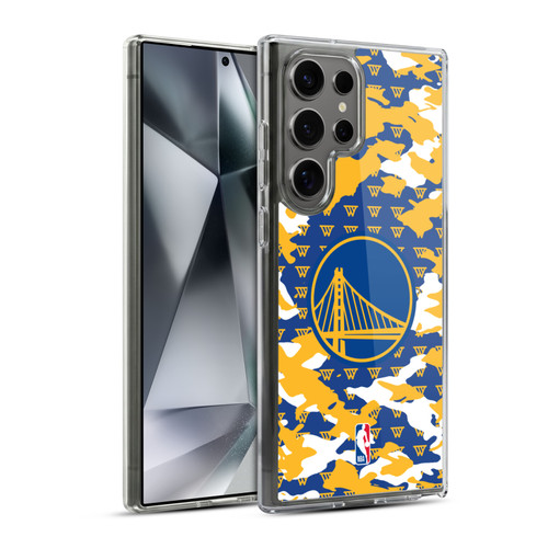 NBA Golden State Warriors Camouflage Soft Gel Case for Samsung Galaxy S24 Ultra 5G & MagSafe