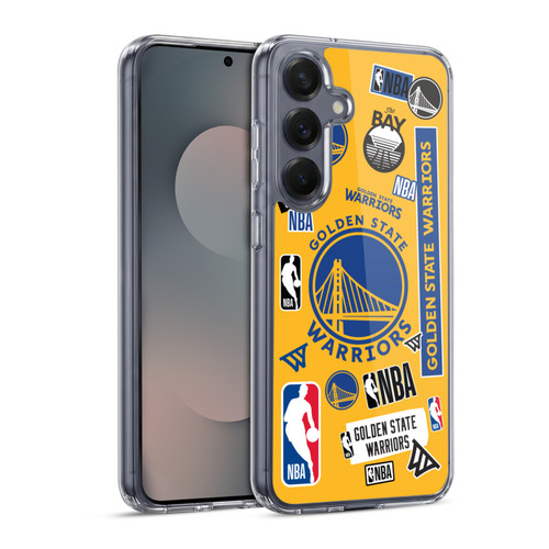 NBA Golden State Warriors Sticker Collage Soft Gel Case for Samsung Galaxy S25 & MagSafe
