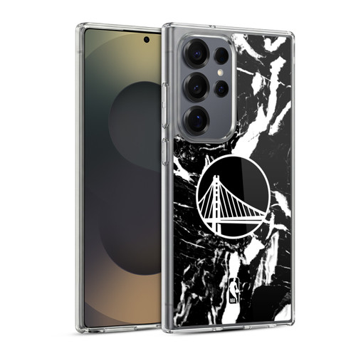 NBA Golden State Warriors Black Marble Soft Gel Case for Samsung Galaxy S25 Ultra & MagSafe