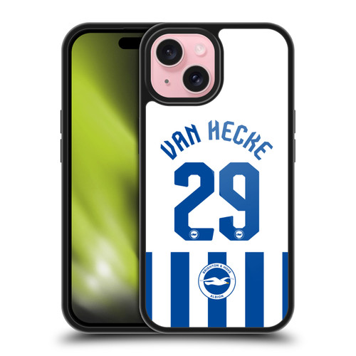 Brighton & Hove Albion F.C 2025/26 Players Home Kit Jan Paul van Hecke Gel Armour Case For Apple iPhone 15