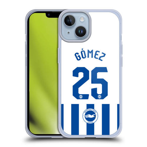 Brighton & Hove Albion F.C 2025/26 Players Home Kit Diego Gómez Soft Gel Case for Apple iPhone 14