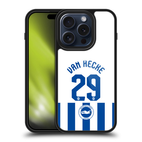 Brighton & Hove Albion F.C 2025/26 Players Home Kit Jan Paul van Hecke Gel Armour Case For Apple iPhone 15 Pro