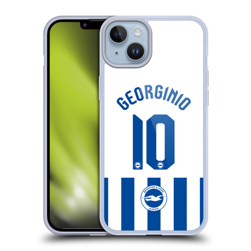 Brighton & Hove Albion F.C 2025/26 Players Home Kit Georginio Rutter Soft Gel Case for Apple iPhone 14 Plus
