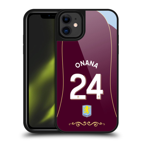 Aston Villa Football Club 2025/26 Players Home Kit 1st Group Amadou Onana Gel Armour Case For Apple iPhone 11