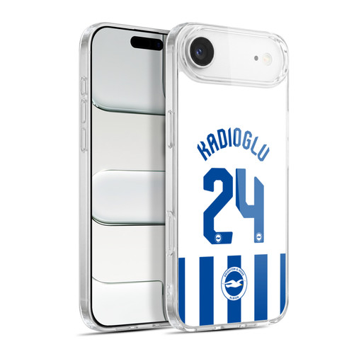Brighton & Hove Albion F.C 2025/26 Players Home Kit Ferdi Kadıoğlu Soft Gel Case for Apple iPhone 17 Air