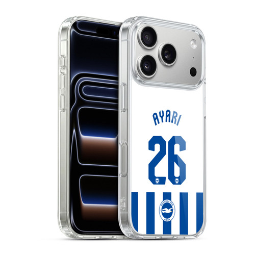 Brighton & Hove Albion F.C 2025/26 Players Home Kit Yasin Ayari Soft Gel Case for Apple iPhone 17 Pro