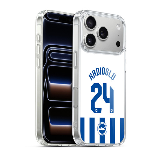 Brighton & Hove Albion F.C 2025/26 Players Home Kit Ferdi Kadıoğlu Soft Gel Case for Apple iPhone 17 Pro