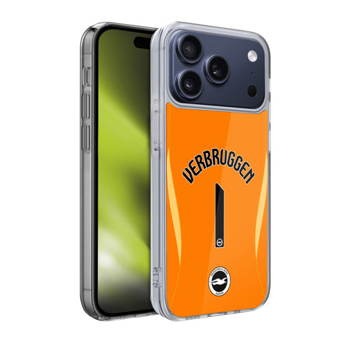 Brighton & Hove Albion F.C 2025/26 Players Home Kit Bart Verbruggen Soft Gel Case for Apple iPhone 17 Pro