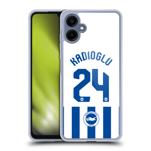 Brighton & Hove Albion F.C 2025/26 Players Home Kit Ferdi Kadıoğlu Soft Gel Case for Samsung Galaxy A06 4G