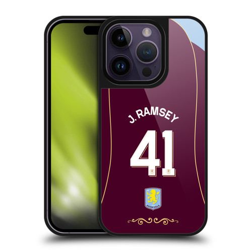 Aston Villa Football Club 2025/26 Players Home Kit 2nd Group Donyell Malen Gel Armour Case For Apple iPhone 14 Pro