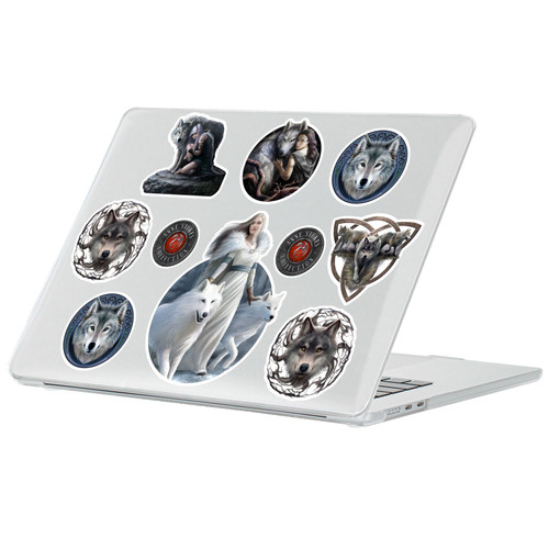 Anne Stokes Fantasy Art Collection Wolves Clear Hard Crystal Armour Laptop Case for Apple MacBook Air 13.6" A2681/A3113/A3240 2022/2024/2025