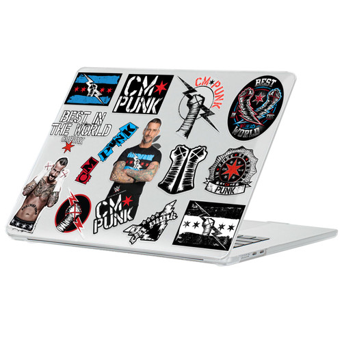 WWE CM Punk Icons Clear Hard Crystal Armour Laptop Case for Apple MacBook Air 13.6" M2 A2681/M3 A3113/M4 A3240 2022/2024/2025