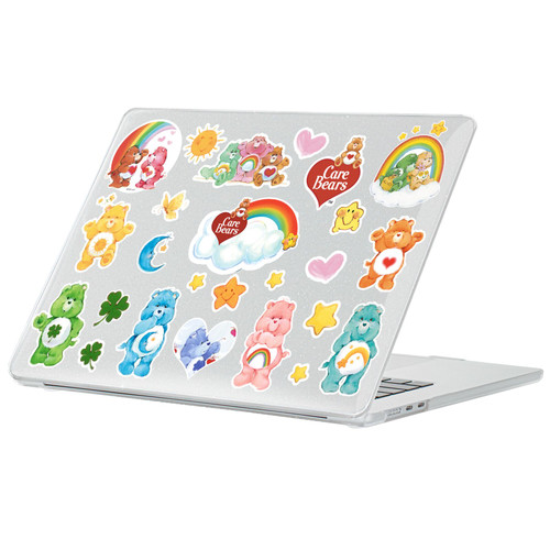 Care Bears Icons Classic Clear Glitter Hard Crystal Armour Laptop Case for Apple MacBook Air 13.6" M2 A2681/M3 A3113/M4 A3240 2022/2024/2025