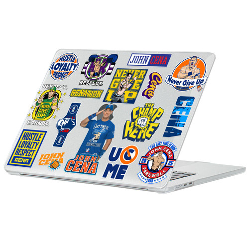 WWE John Cena Icons Clear Glitter Hard Crystal Armour Laptop Case for Apple MacBook Air 13.6" M2 A2681/M3 A3113/M4 A3240 2022/2024/2025
