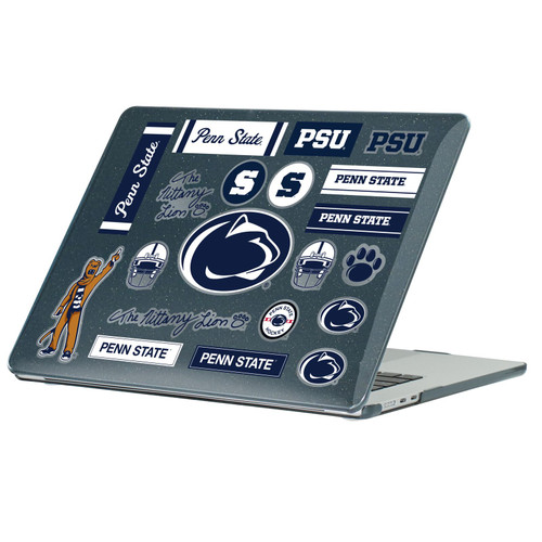 Pennsylvania State University PSU The Pennsylvania State University Mix Logos Black Glitter Hard Crystal Armour Laptop Case for Apple MacBook Air 13.6" A2681/A3113/A3240/A3449 2022/2024/2025/2026