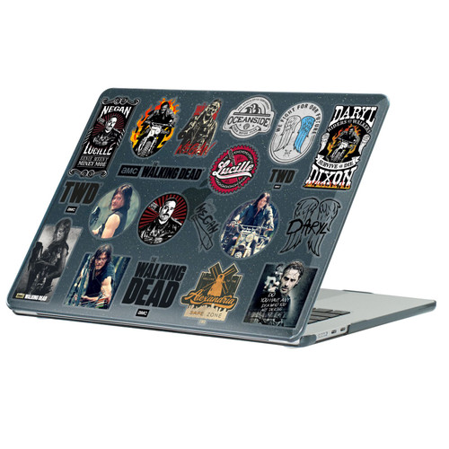 AMC The Walking Dead Icons Survivors Black Glitter Hard Crystal Armour Laptop Case for Apple MacBook Air 13.6" A2681/A3113/A3240/A3449 2022/2024/2025/2026
