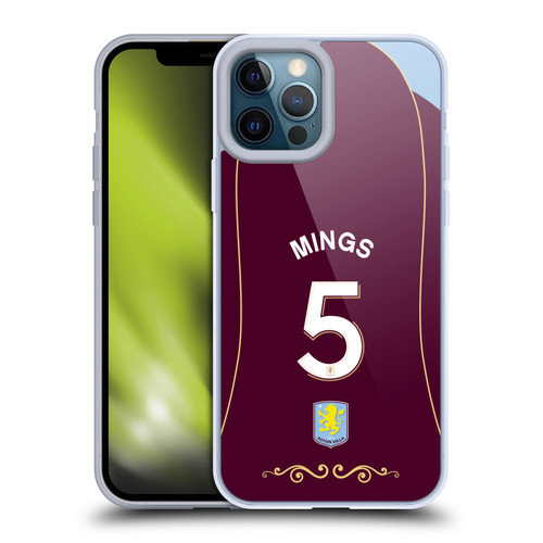 Aston Villa Football Club 2025/26 Players Home Kit 1st Group Tyrone Mings Soft Gel Case for Apple iPhone 12 Pro Max