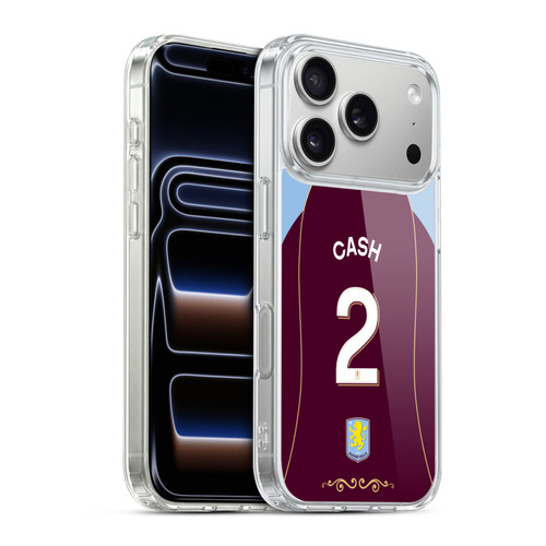 Aston Villa Football Club 2025/26 Players Home Kit 1st Group Matty Cash Soft Gel Case for Apple iPhone 17 Pro