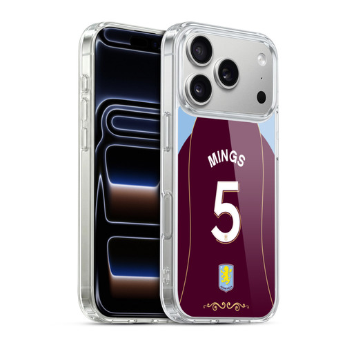 Aston Villa Football Club 2025/26 Players Home Kit 1st Group Tyrone Mings Soft Gel Case for Apple iPhone 17 Pro