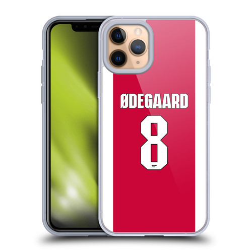 Arsenal FC 2025/26 Players Home Kit 1st Group Martin Ødegaard Soft Gel Case for Apple iPhone 11 Pro