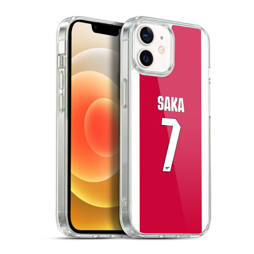 Arsenal FC 2025/26 Players Home Kit 1st Group Bukayo Saka Soft Gel Case for Apple iPhone 12 / iPhone 12 Pro & MagSafe