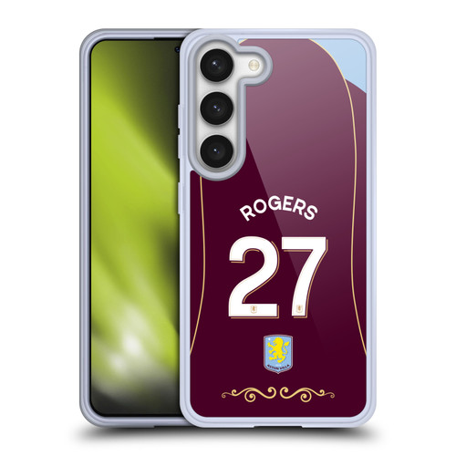 Aston Villa Football Club 2025/26 Players Home Kit 1st Group Morgan Rogers Soft Gel Case for Samsung Galaxy S23 5G