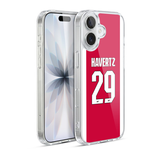 Arsenal FC 2025/26 Players Home Kit 1st Group Kai Havertz Soft Gel Case for Apple iPhone 17