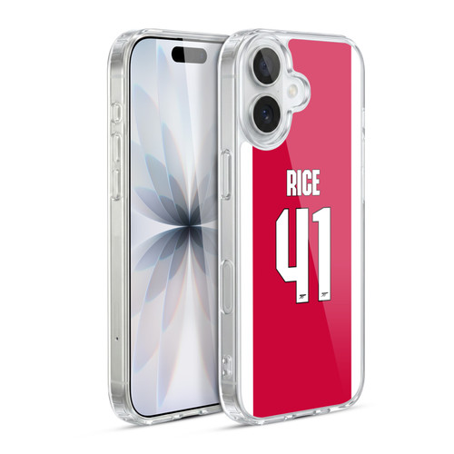 Arsenal FC 2025/26 Players Home Kit 1st Group Declan Rice Soft Gel Case for Apple iPhone 17