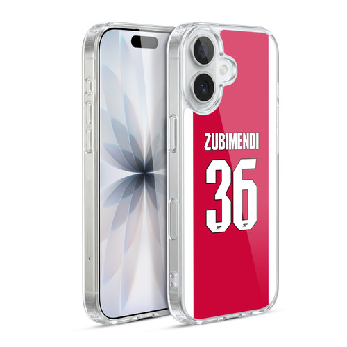 Arsenal FC 2025/26 Players Home Kit 1st Group Martín Zubimendi Soft Gel Case for Apple iPhone 17