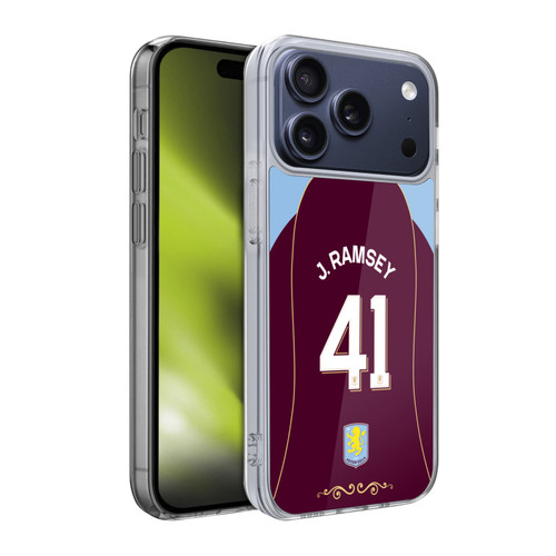 Aston Villa Football Club 2025/26 Players Home Kit 2nd Group Donyell Malen Soft Gel Case for Apple iPhone 17 Pro